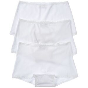 Skarlett Blue Womens 3Pk Adorned Boyshort, White